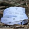 Order  Wedding Owl Ribbon - Save the Date White